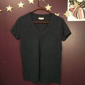 Madewell blue whisper cotton v-neck tee XS